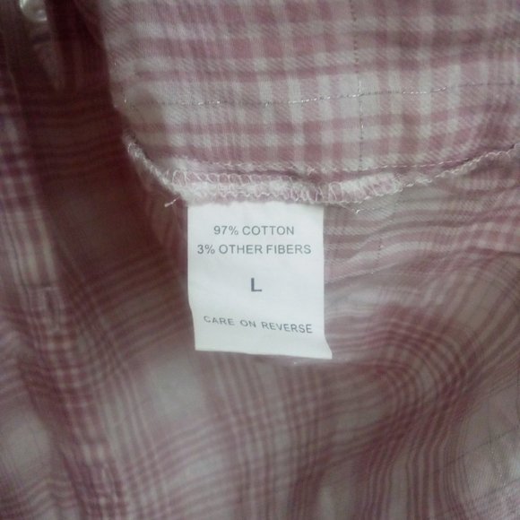 New York and Company, Soft Pink Plaid Top, Large - Picture 5 of 5